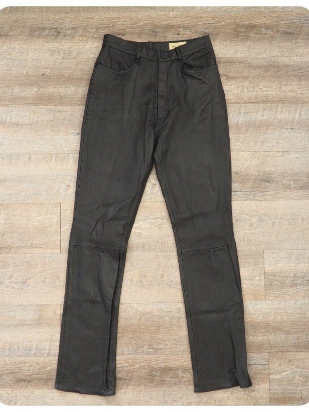 Rem Garson Black Leather Pants sz 8